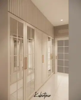 Jasa interior design walk in closet clasic aesthetic