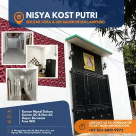 DIJUAL KOST-KOSTAN SEKITAR KAMPUS ITERA & UIN RADEN INTAN LAMPUNG