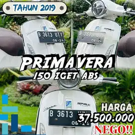 Piaggio Vespa PRIMAVERA 150 IGET ABS TAHUN 2019 Warna PUTIH