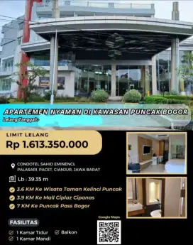 Dijual Apartemen Condotel Sahid Eminence Cianjur