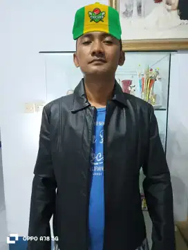 Jaket kulit beli di luar. Kulit domba original