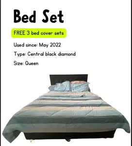 Bedset Central Black Diamond Queen Size