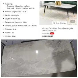 Meja tamu informa