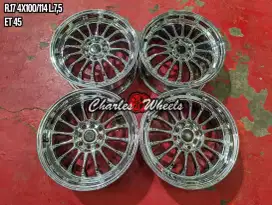 Jual velg r17 4x100 4x114,3 chrome avanza xenia livina jazz yaris dll