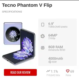 Phantom V flip 5G pemakaian 2 bulan