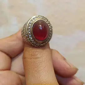 Cincin Batu Permata Ruby Merah Delima Natural Ruby Pigeon Blood Murah!
