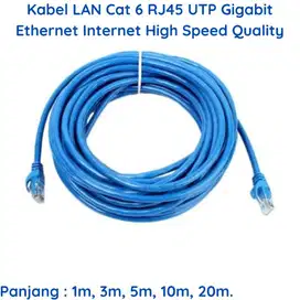Kabel LAN Cat 6 RJ45 UTP Cat6 Konektor RJ45 Plug Langsung Siap Pakai