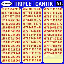 XL-C) NOCAN XL Triple kartu perdana nomor cantik 888 999 seri muraH