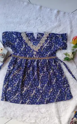 Daster Anak Renda Arab 1-4 Tahun Lengan Katun -
