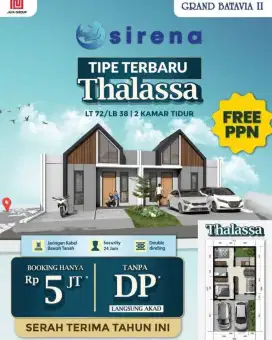 Rumah 1 lantai cluster sirena grand batavia