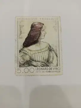 Perangko Perancis 5.00 Franc, Leonard De Vinci
