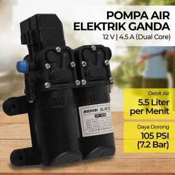 Pompa Air Elektrik Dual Core High Pressure Pump 12V 105 PSI