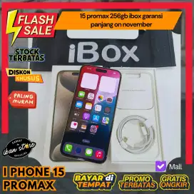 Iphone 15 promax 256gb ibox garansi panjang on november bh 100