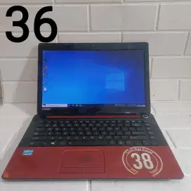 Toshiba Slim C40 Core i3 - 2348M Ram 8GB Hdd 500GB 14 Baterai 2 jam