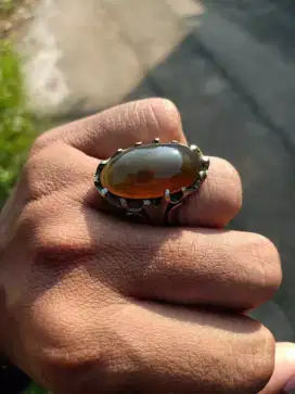 cincin batu pandan lumut kawas sedia bacan pirus
