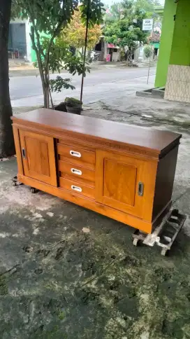 Meja tv jati panjang 180
