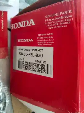Sparepart CVT Rasio Honda KZL