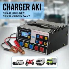 Aki Mobil/Motor Intelligent Battery Charger 12/24 Volt