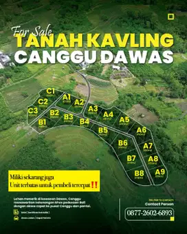 Tanah kavling 200m2 Di dawas padonan tibubeneng