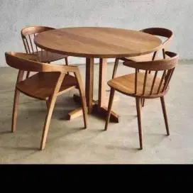 Set kursi kafe bahan kayu jati