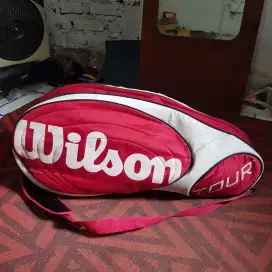 Tas raket tenis Wilson original tas raket tenis lapangan ukuran besar
