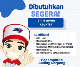 LOWONGAN KERJA STAFF ADMIN COUNTER JNE GADING SERPONG