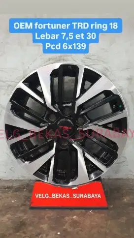 VELG Oem Toyota Fortuner TRD Ring 18