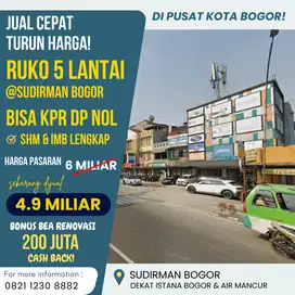 Ruko 5 Lantai Strategis di Sudirman Bogor Jual Cepat Turun Harga