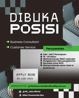Business Consultant & Customers Service Daerah Jakarta