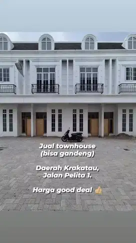 Jual townhouse (bisa gandeng) daerah Krakatau, murah