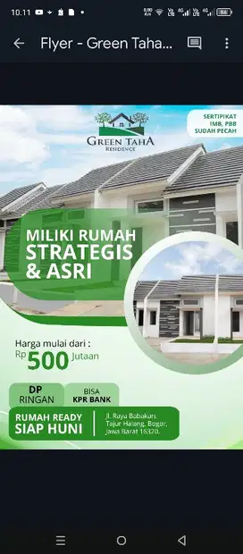 DIJUAL RUMAH GREEN RESIDEN BOGOR
