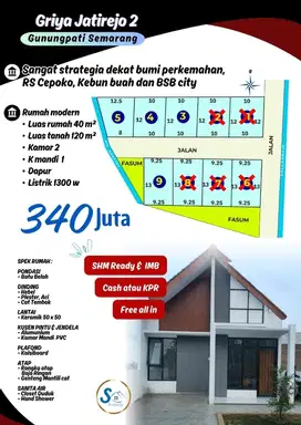 HUNIAN MURAH DI KELASNYA CUMA 340 JT SAJA