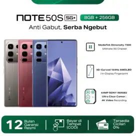 Infinix Note 50S 5G 8/256 gb New Garansi Resmi