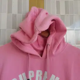 649. HOODIE LENGAN PANJANG WARNA PINK SIZE XL  PRELOVED
