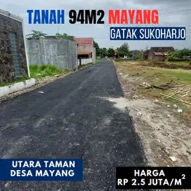 DIJUAL TANAH KAVLING  SETRATEGIS DI JUAL DI MAYANG GATAK DEKAT SOLO
