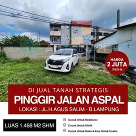 DIJUAL TANAH DI PUSAT KOTA BANDAR LAMPUNG, DEKAT DENGAN CHANDRA STORE