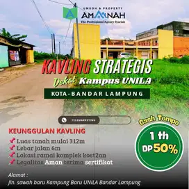 TANAH KAVLING KAMPUS UNILA COCOK UNTUK INVESTASI DAN BANGUN KOS