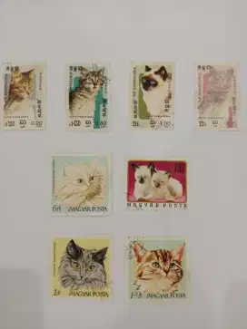 Perangko Kucing / Stamp Cats 8 bh