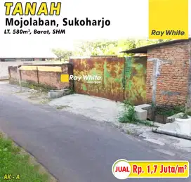 Dijual Tanah Sudah Pagar Keliling di Mojolaban Sukoharjo
