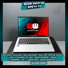 Acer Swift Go SFG14-73 Core Ultra 5-125H Ram16/512GB 14inch