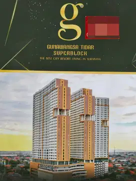 Disewakan Apartemen Gunawangsa Tidar Superblock Surabaya, Type 2 kamar