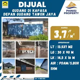 DIJUAL Gudang Besar + Kantor di Kapasa Raya depan Gudang Tawon Jaya
