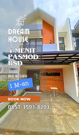 Rumah Impian Harga Ekonomis, Strategis, 4 mnt ke Pasmod BSD Tangerang