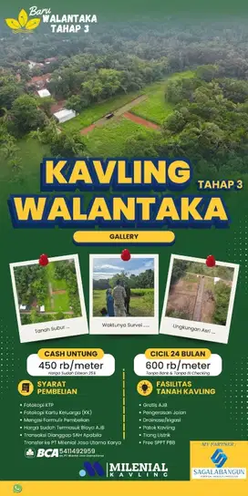 Tanah Kavling dekat stasiun walantaka