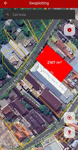 DIJUAL TANAH PREMIUM JALAN UTAMA, BOJONEGORO,JATIM