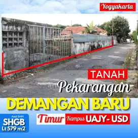 Tanah Bagus Jogja Demangan Baru Lt 579 m2 Ld 27 m dekat Atma Jaya