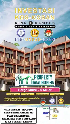 Jual Rumah Kost Modern Jatinangor 3 Menit Kampus ITB - Full Furnitur L