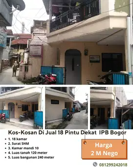 Kos-Kosan Dijual Jalan Kaki Ke Kampus IPB Bogor SHM Full Terisi