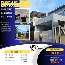 KAV MARINIR PD KELAPA RUMAH 2 LT DALAM KOMPLEK UNGGULAN  & ELIT 330