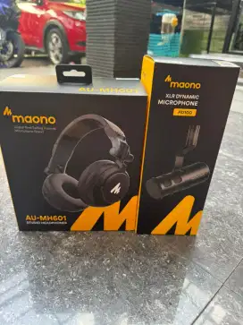 Maono mic PD100 dan Headphone AU-MH601